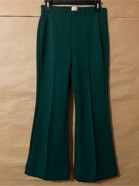 Anthropologie | Maeve The Margot Kick-Flare Crop Pants Hunter Green Size XS